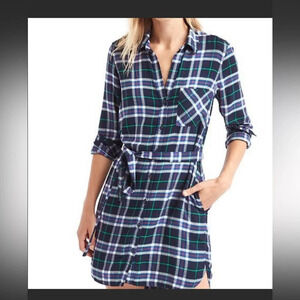 Gap Pendleton Plaid Shirtdress medium